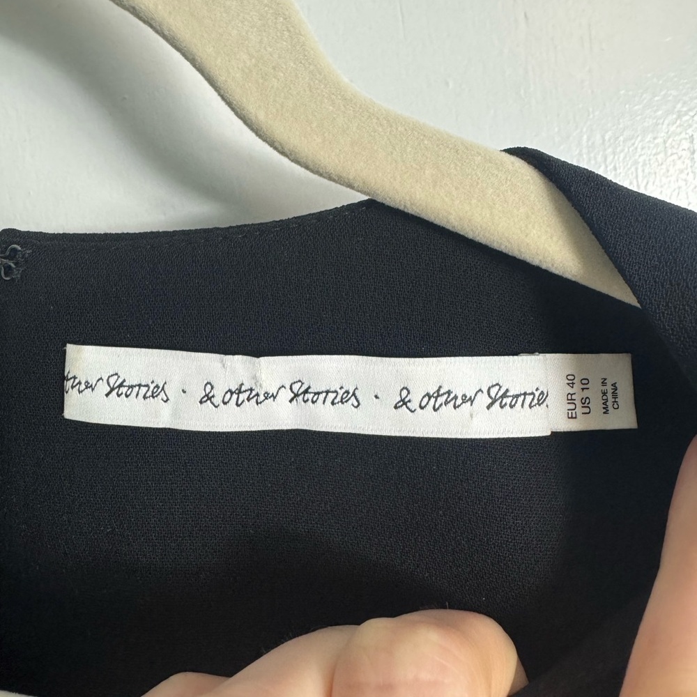 & Other Stories Black Dolman Sleeve Minimalist Basic  Career Shirt Capsule 10‎ - Picture 3 of 7